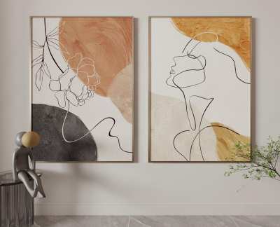 现代装饰画3D模型下载